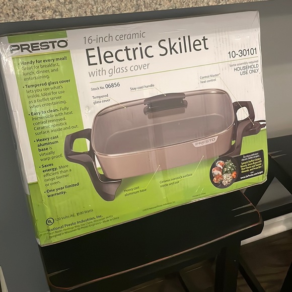 Presto Kitchen Presto Electric Skillet With Glass Cover 6inch